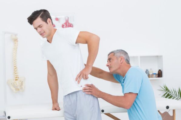 doctor's examination for lower back pain